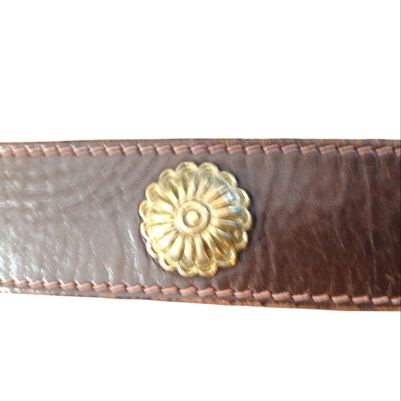 Two Genuine Leather Brown Western Belts Women's size M-L 31-35 in waist - Picture 8 of 11